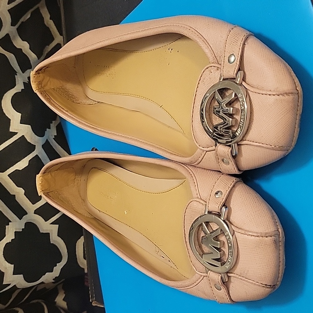 Beige Michael Kors Ballet Flats